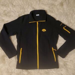 Columbia Iowa Hawkeyes black fleece full-zip jacket